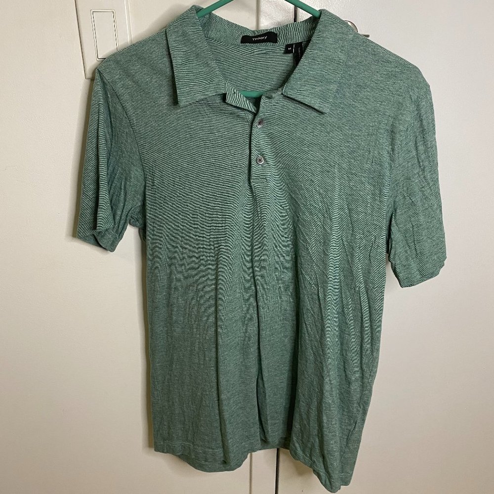 Theory Bron Mini-Stripe Polo